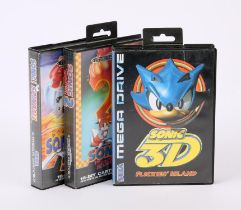 Sega Mega Drive Sonic the Hedgehog bundle (PAL) Games include: Sonic 3D, Sonic the Hedgehog 2 and