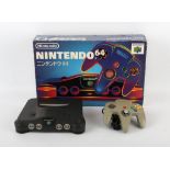 Japanese Nintendo 64 (N64) Console with grey Controller (NTSC-J) Console is complete,