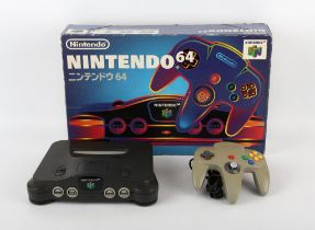 Japanese Nintendo 64 (N64) Console with grey Controller (NTSC-J) Console is complete,