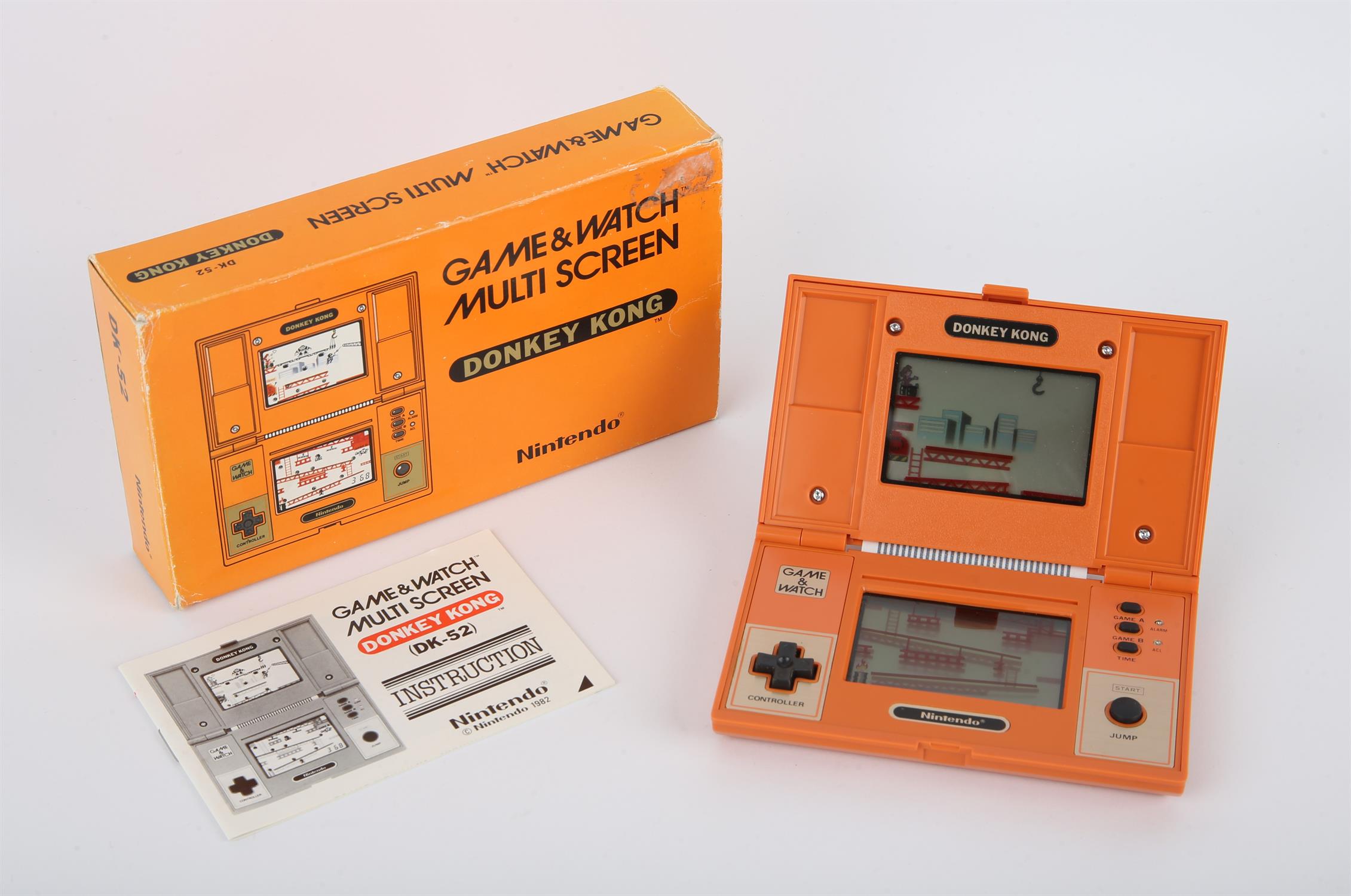 Nintendo Game & Watch Donkey Kong [DK-52] handheld console from 1982 (complete and boxed) Item is