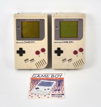 Nintendo Game Boy original console (x2) with 1 set of instructions Both consoles are unboxed and
