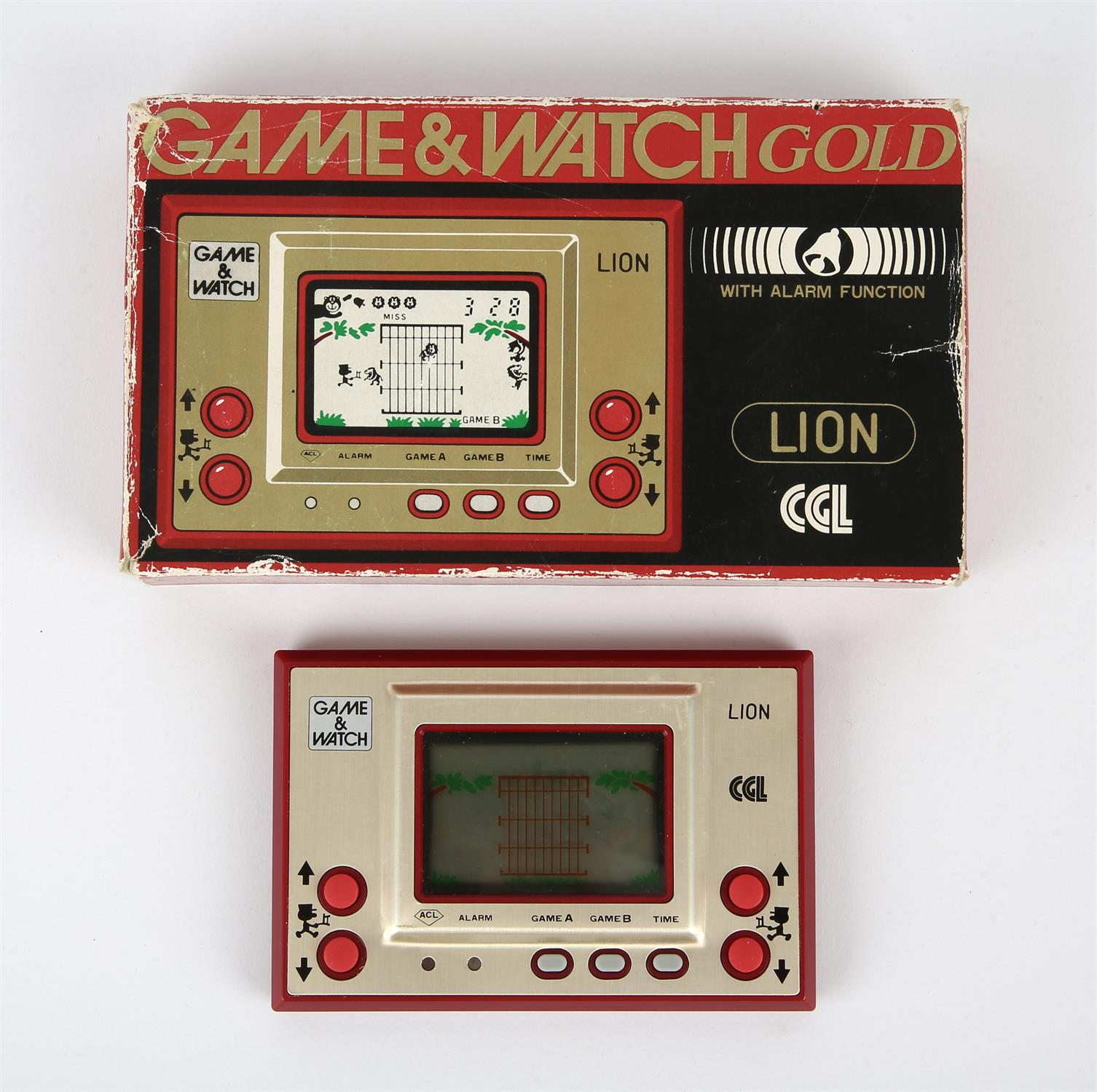 Nintendo Game & Watch Gold Lion [LN-08] handheld console from 1981 (complete and boxed) Item is