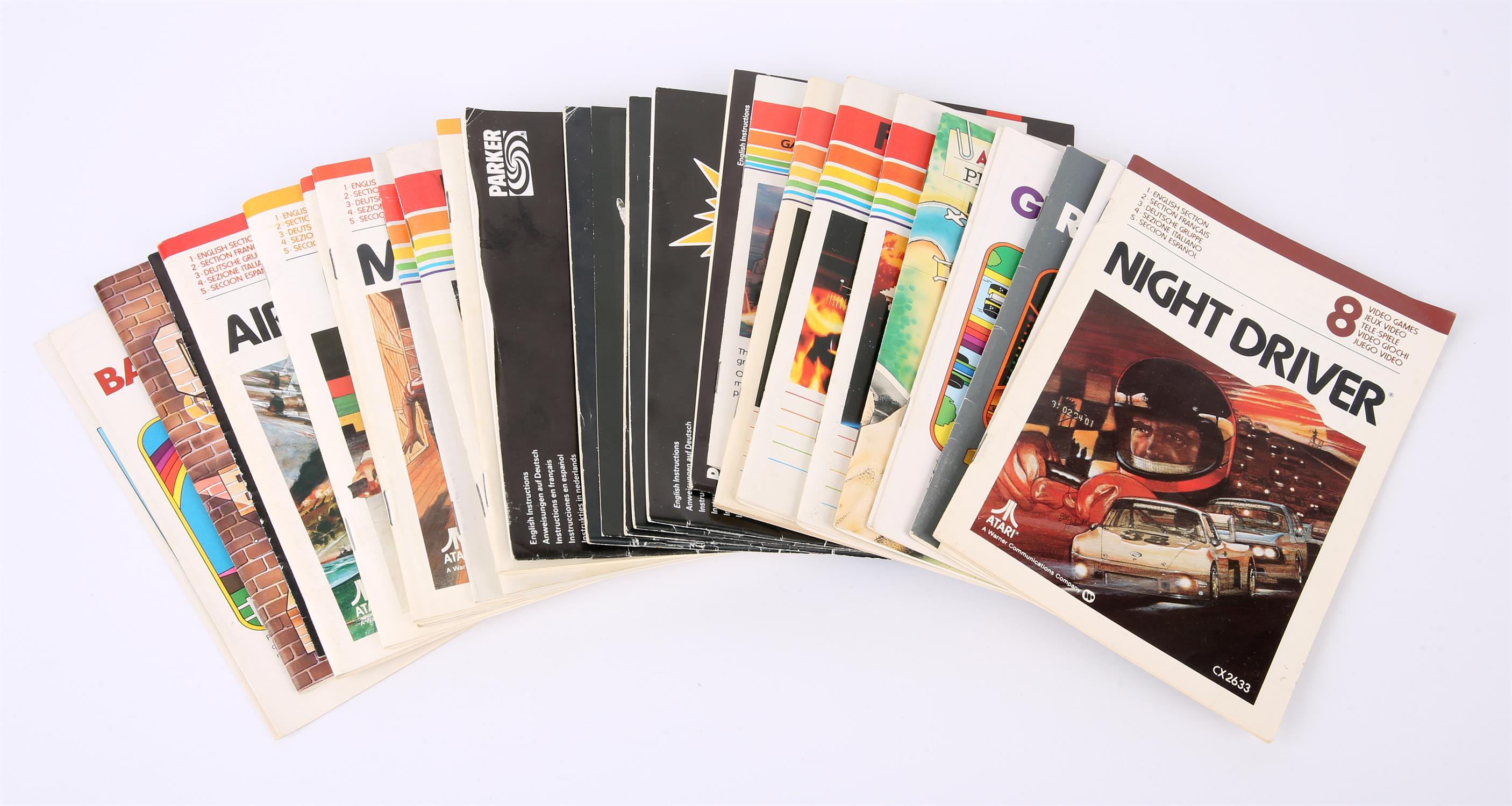 An assortment of 30 Atari game manuals All manuals are original and most are in excellent