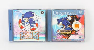 Sega Dreamcast Sonic Adventure 1 and Sonic Adventure 2 (PAL) Games are boxed and untested,