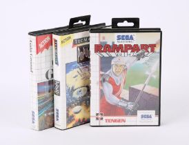Sega Master System Strategy/Sim bundle (PAL) Games include: Gain Ground, Rampart and Populous