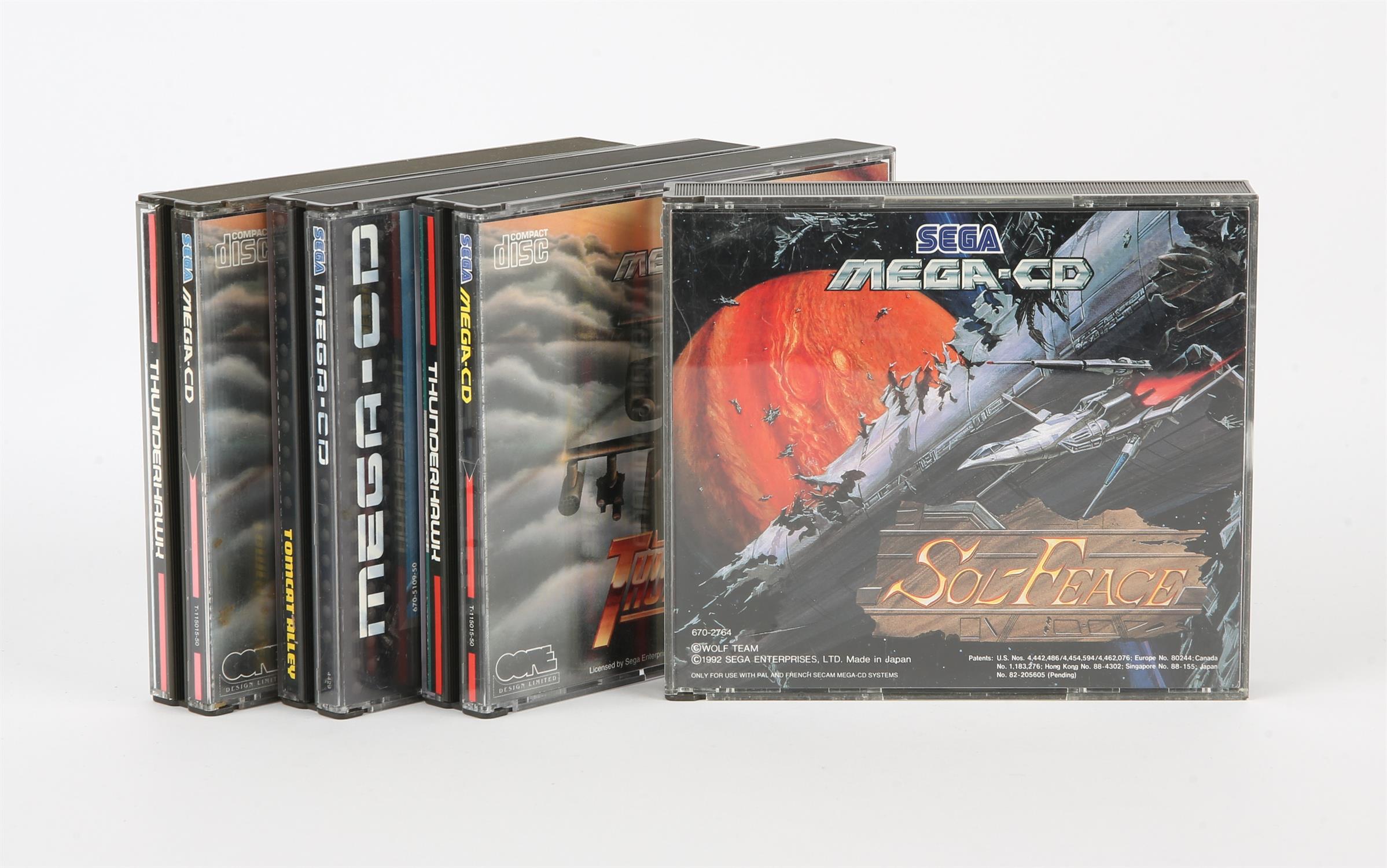 Sega Mega-CD Combat bundle (PAL) Games include: Sol-Feace/Cobra Command, Tomcat Alley and