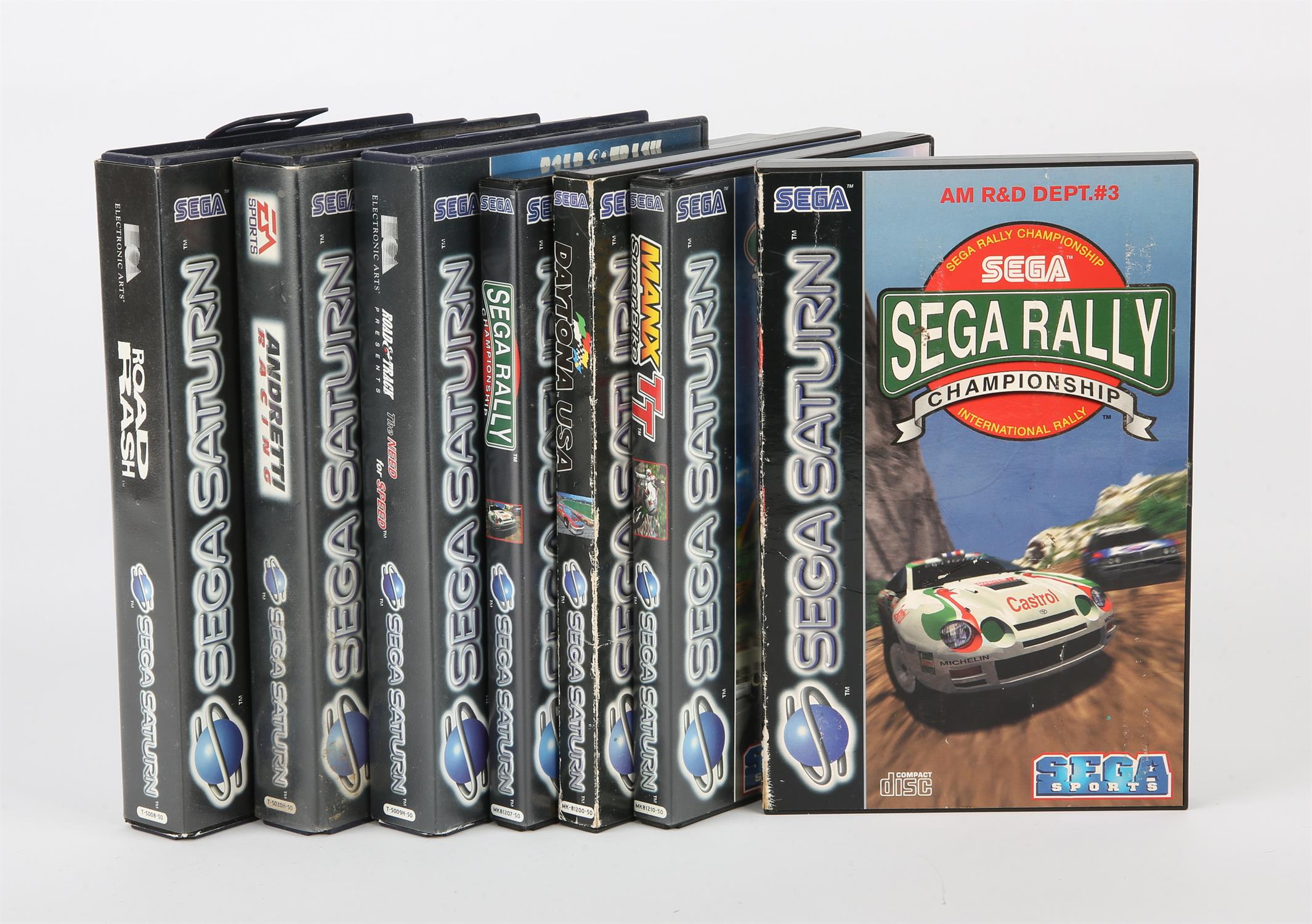 Sega Saturn Racing bundle (PAL) Games include: Road Rash, The Need for Speed, Manx TT Superbike,