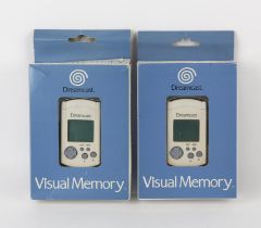 2 boxed Sega Dreamcast Visual Memory Units (VMU) Items are complete, boxed and untested