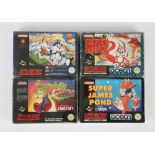 Super Nintendo (SNES) animal adventure bundle Includes: Whizz, Super James Pond, Mr.