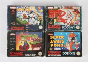 Super Nintendo (SNES) animal adventure bundle Includes: Whizz, Super James Pond, Mr.