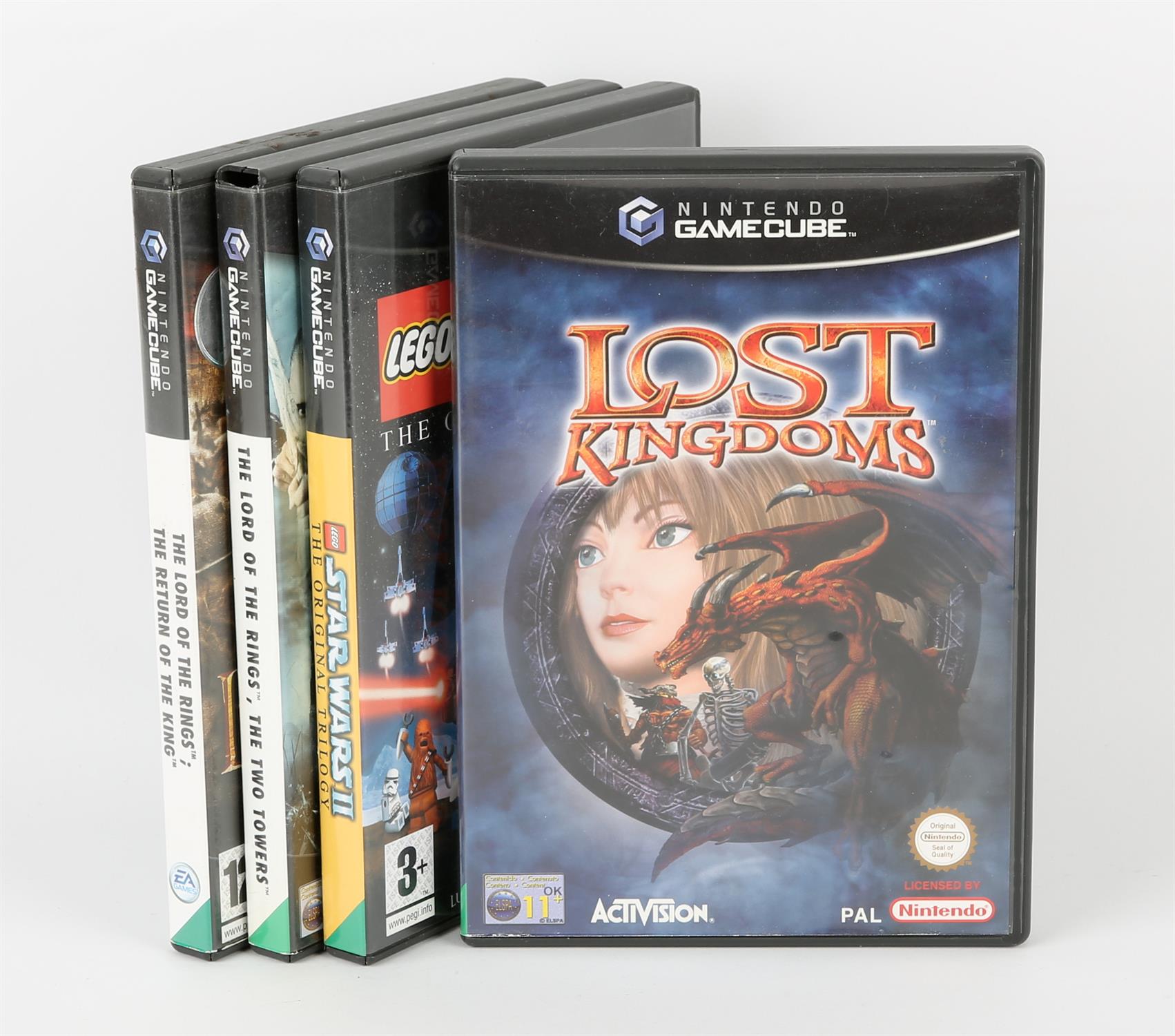 Nintendo GameCube Fantasy/Movie Tie-In bundle (PAL) Games include: The Lord of the Rings: The Two
