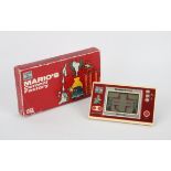 Nintendo Game & Watch Mario's Cement Factory [ML-102] handheld console from 1983 (complete and