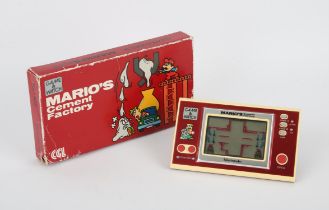 Nintendo Game & Watch Mario's Cement Factory [ML-102] handheld console from 1983 (complete and