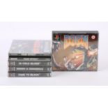 PlayStation 1 (PS1) Action bundle (PAL) Games include: Doom (with Namco demo disc), Fear Effect,