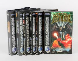 Sega Saturn Fantasy Adventure bundle (PAL) Games include: Hexen, Virtual Hydlide, Tomb Raider,