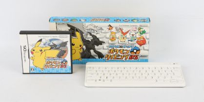 Nintendo DS Pokémon Typing Adventure game with White Keyboard accessory and DS stand (NTSC-J) Item