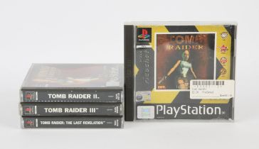 PlayStation 1 (PS1) Tomb Raider bundle (PAL) Games include: Tomb Raider, Tomb Raider 2,