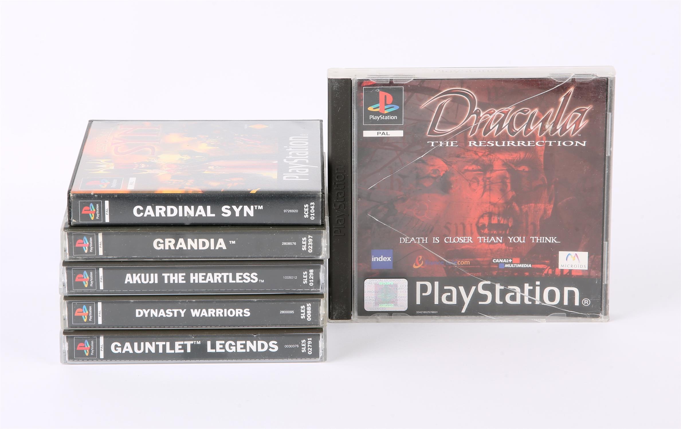 PlayStation 1 (PS1) Fantasy bundle (PAL) Games include: Cardinal Syn (rental disc), Grandia,