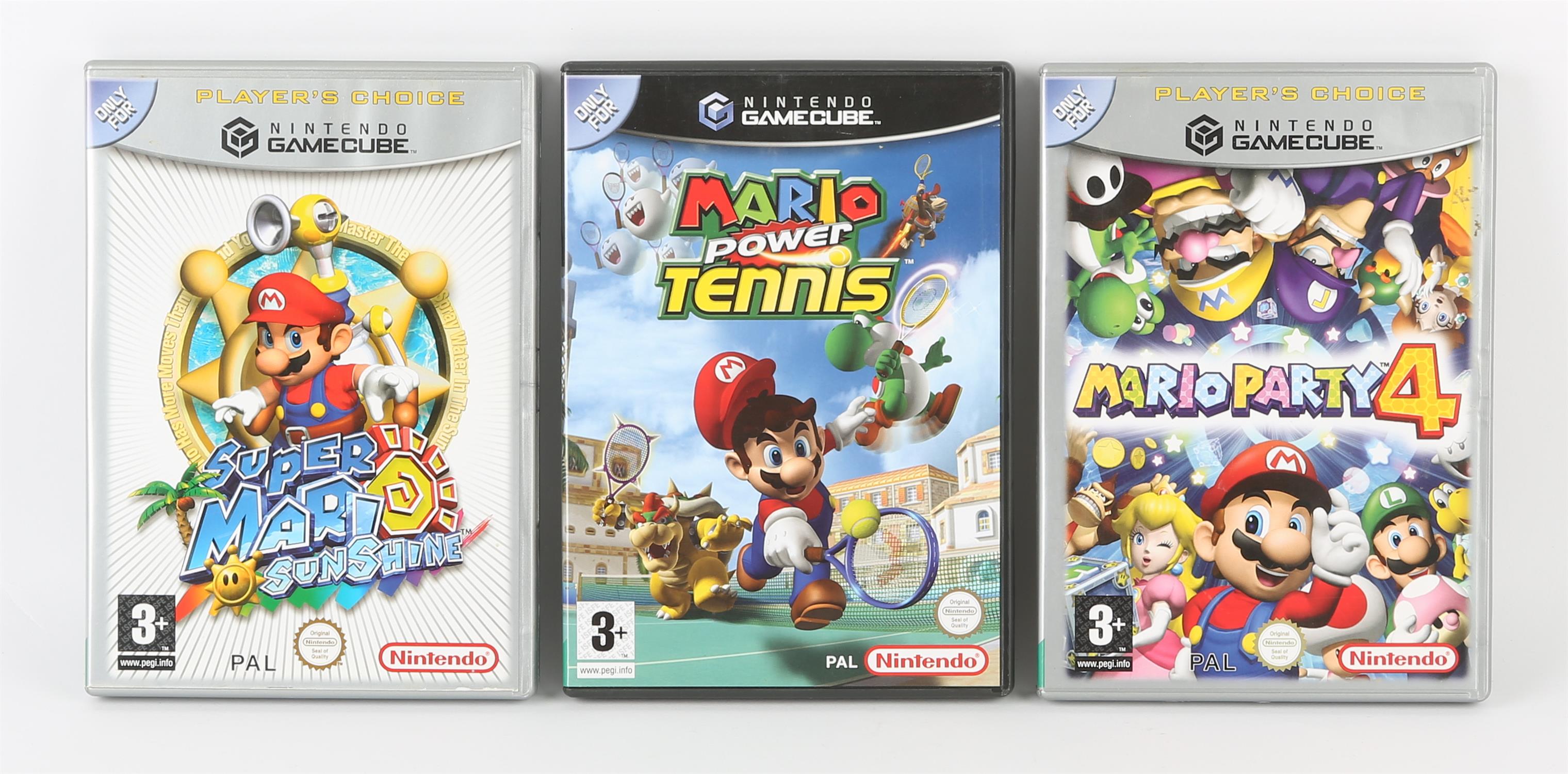 Nintendo GameCube Mario bundle (PAL) Games include: Mario Party 4, Super Mario Sunshine and Mario