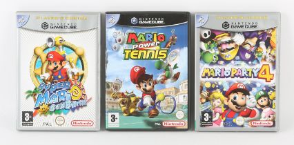 Nintendo GameCube Mario bundle (PAL) Games include: Mario Party 4, Super Mario Sunshine and Mario