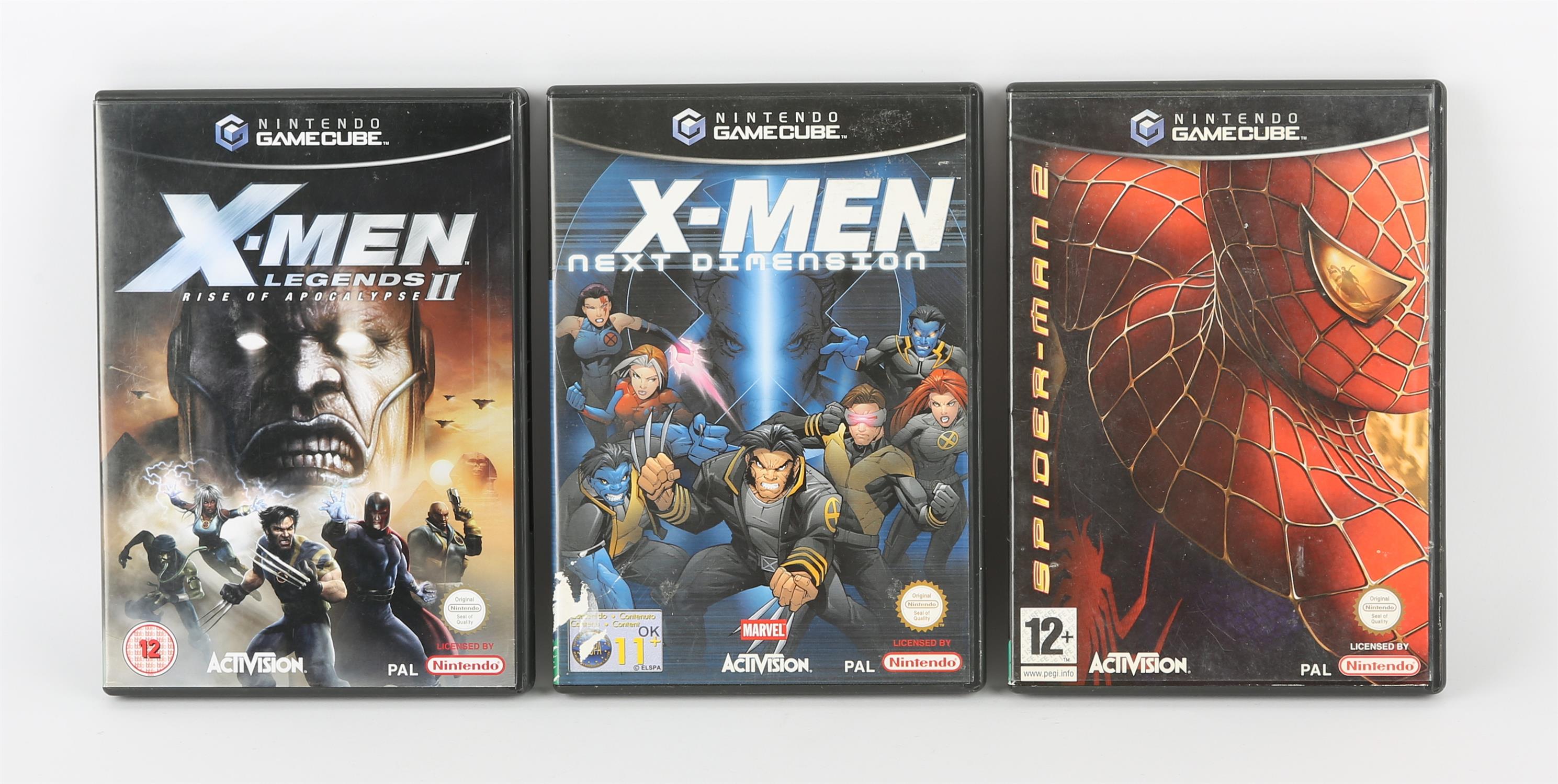 Nintendo GameCube Marvel bundle (PAL) Games include: Spider-Man 2, X-Men Next Dimension and X-Men