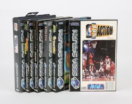 Sega Saturn Sports bundle (PAL) Games include: NBA Action, Athlete Kings, Virtual Golf,