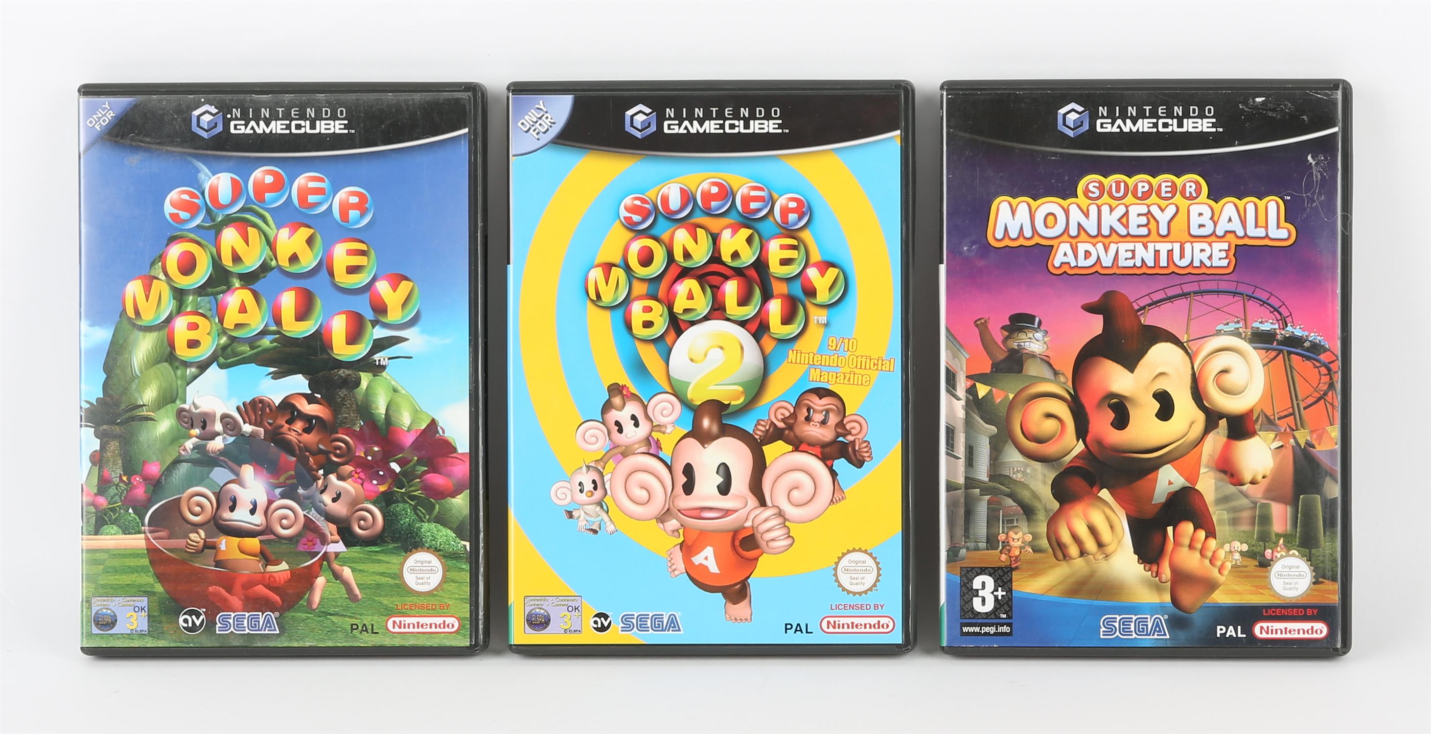 Nintendo GameCube Monkey Ball bundle (PAL) Games include: Super Monkey Ball Adventure,