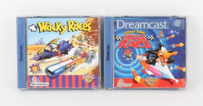 Sega Dreamcast Warner Bros bundle (PAL) Games include: Looney Tunes Space and Wacky Races Games