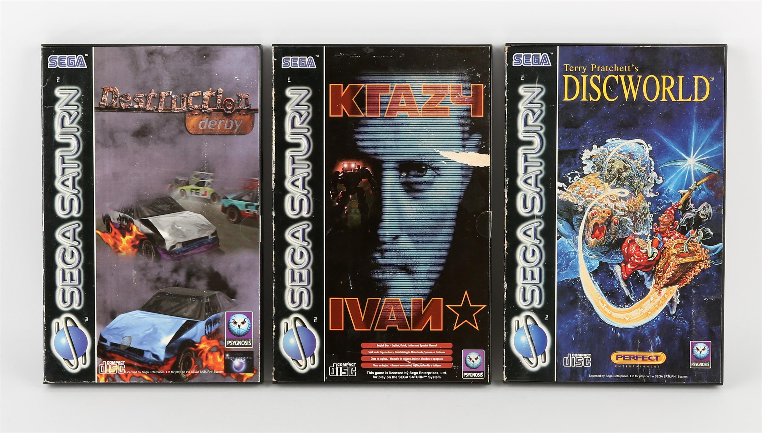 Sega Saturn Psygnosis bundle (PAL) Games include: Terry Pratchett's Discworld, Krazy Ivan and