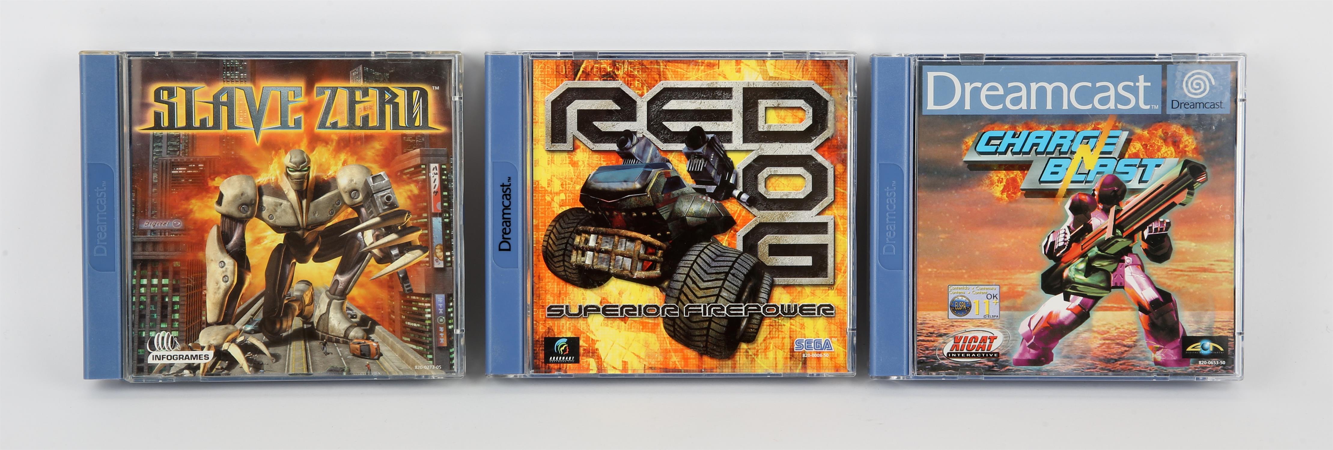 Sega Dreamcast Sci-Fi Action bundle (PAL) Games include: Slave Zero, Charge 'N' Blast and Red Dog: