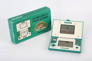 Nintendo Game & Watch Green House [GH-54] handheld console from 1982 (boxed and without