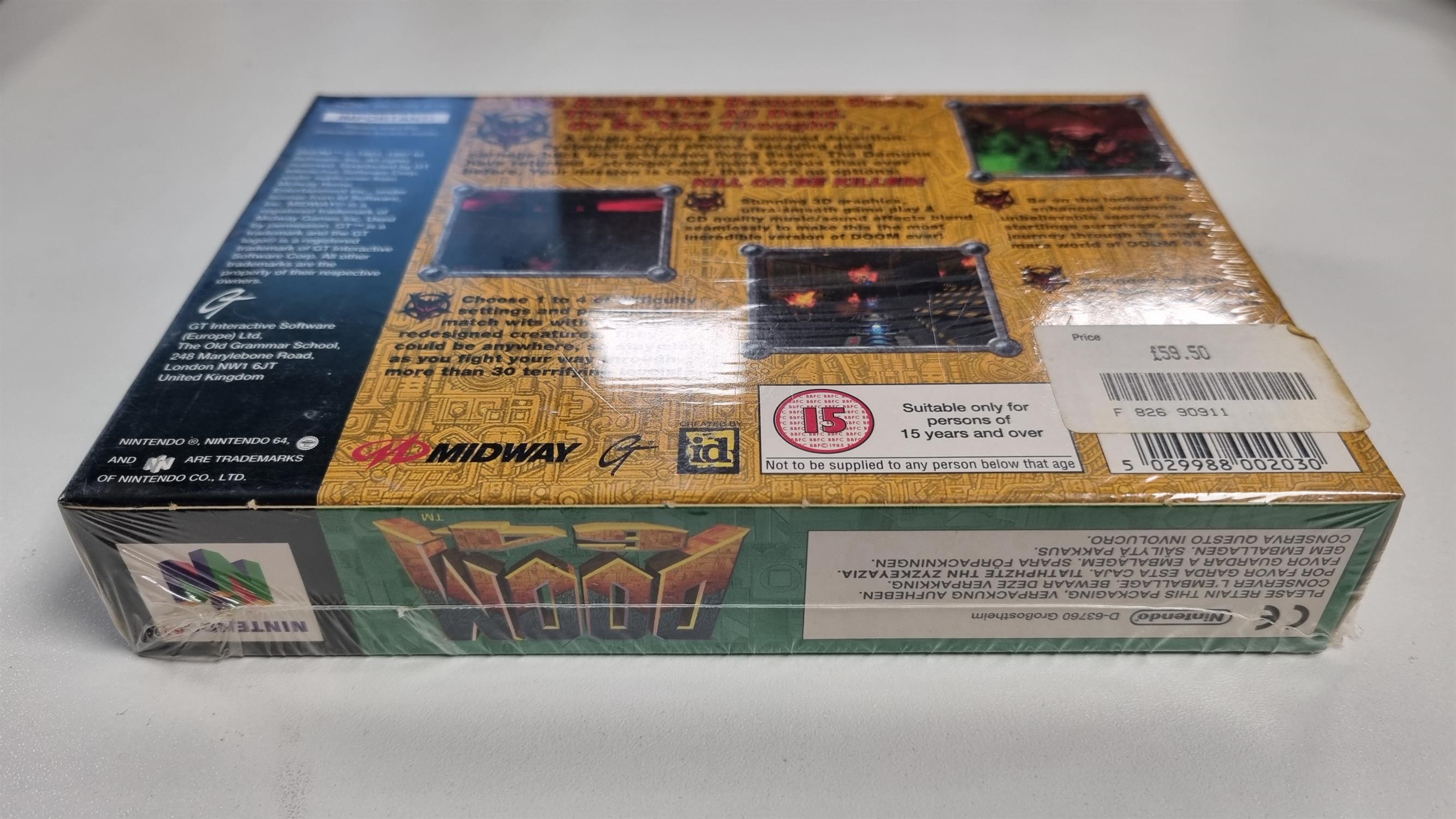 Nintendo 64 (N64) Doom 64 factory sealed game (PAL) - Image 6 of 8