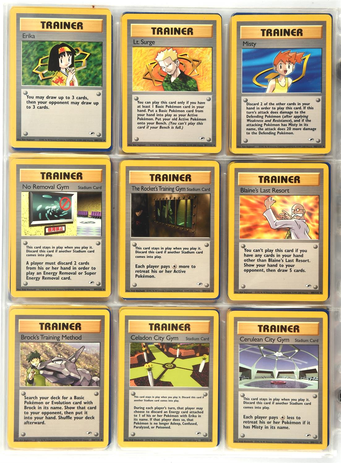 Pokemon TCG. Gym Heroes Unlimited complete set 132/132 cards. - Image 10 of 15
