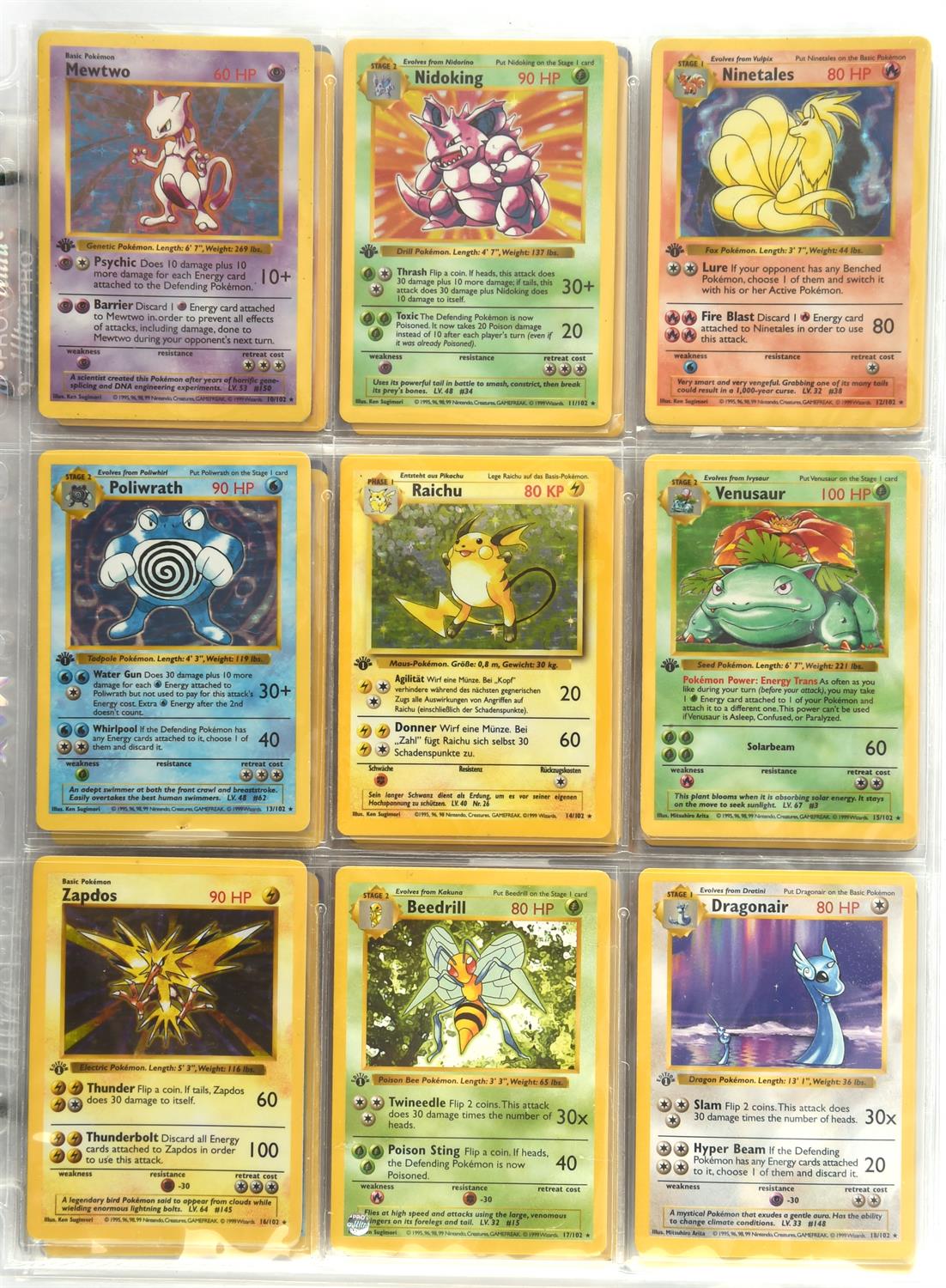 Pokemon TCG. Pokemon 1st edition Base Set Complete 102/102 cards. Includes the iconic 1st edition - Image 2 of 20