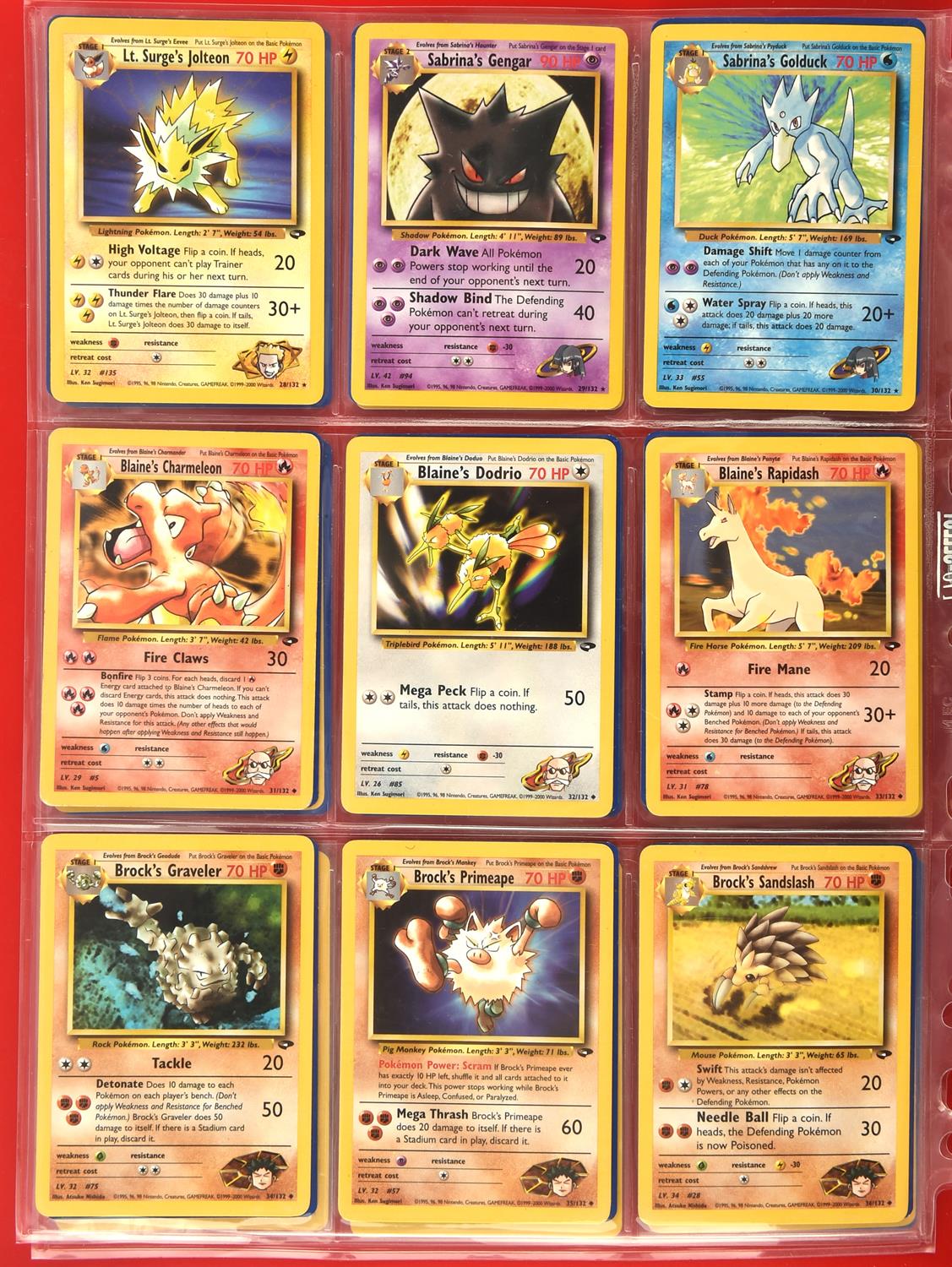 Pokemon TCG. Gym Challenge Near Complete Set 124/132 including 15 holos. - Image 14 of 15