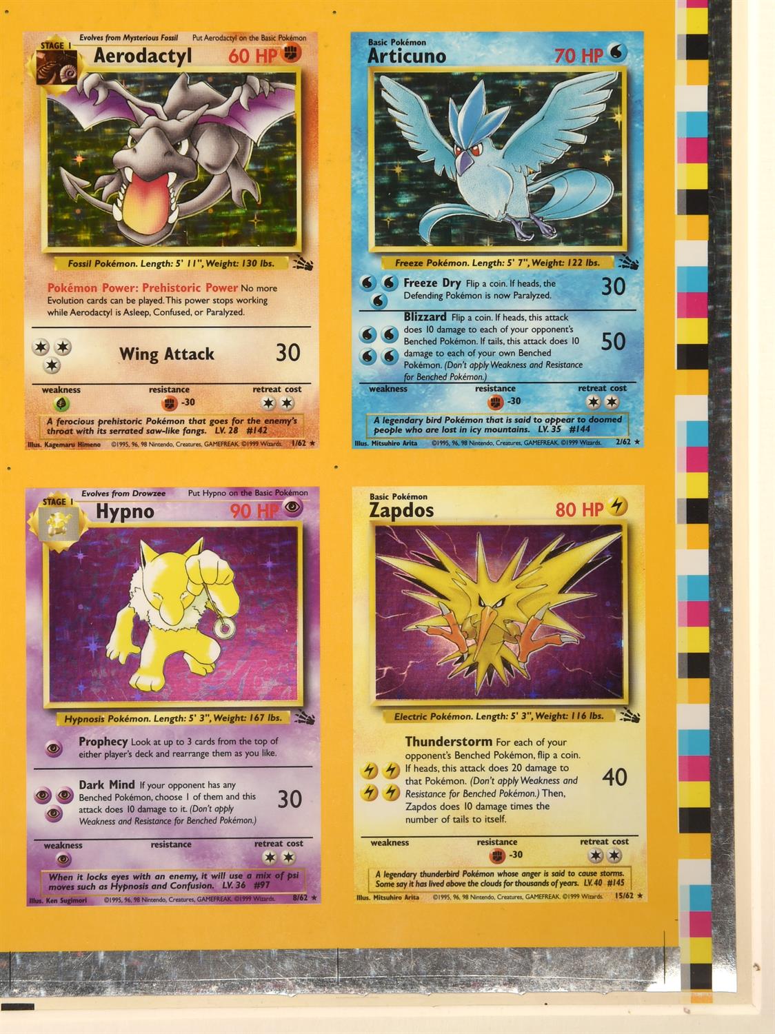 Pokemon TCG. Uncut Fossil Holo Sheet. This lot contains a professionally framed uncut sheet - Image 3 of 13