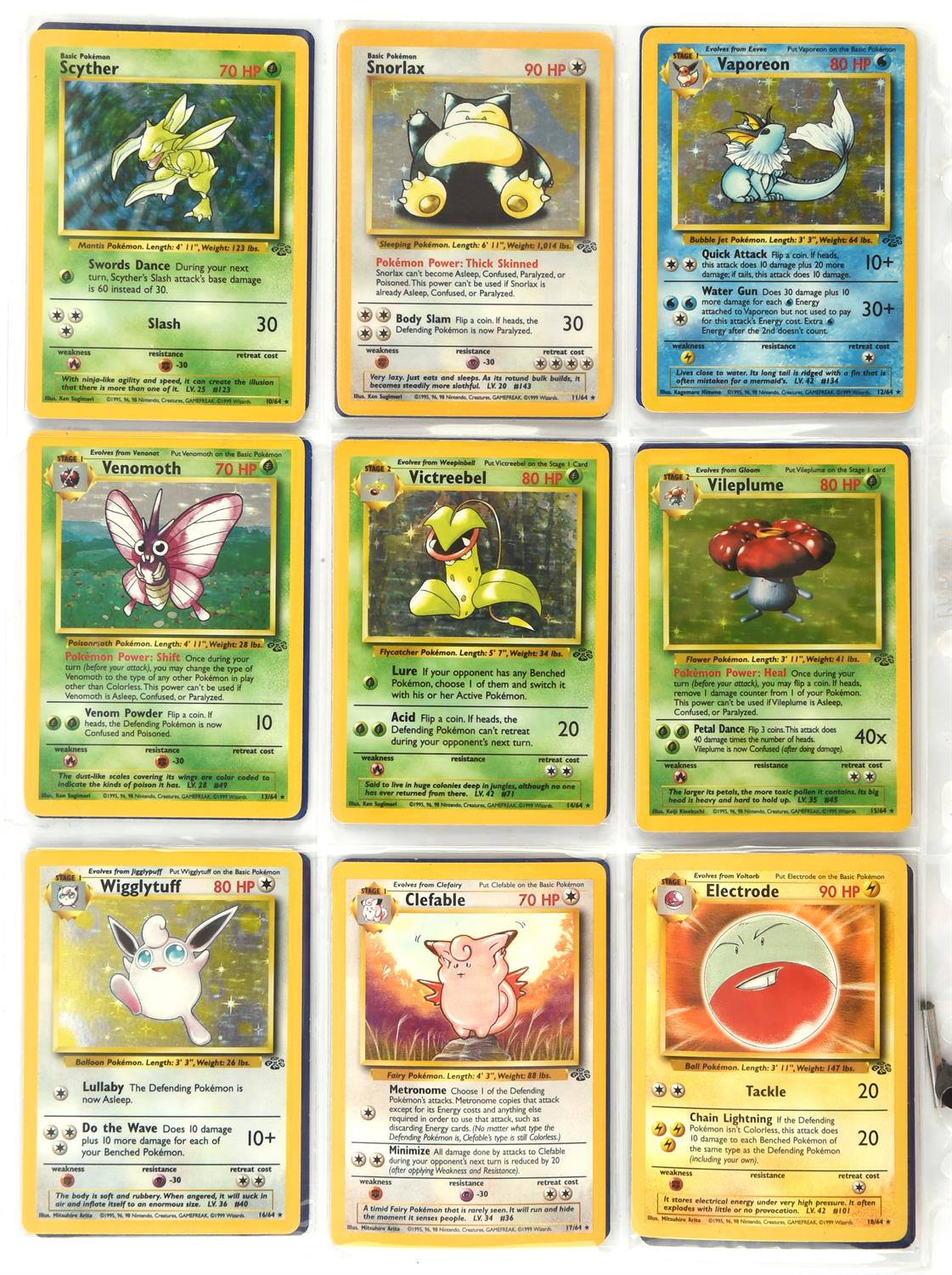 Pokemon TCG. Pokemon Jungle Unlimited Near Complete set, 63/64 just missing the non holo Scyther - Image 7 of 7