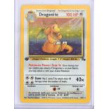 Pokemon TCG. Dragonite 1st edition Holo from the Fossil set, number 4/62.