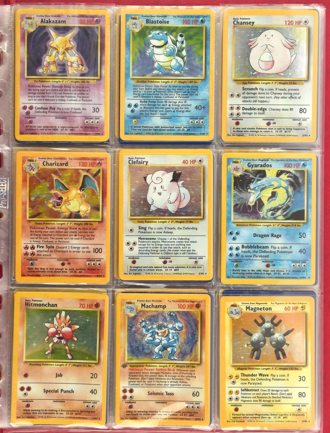 Pokémon TCG. Base Set Complete Set - This lot includes a full set of the English Unlimited release