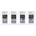 Pokemon TCG. Pokemon Legendary Collection Booster Pack complete art set four packs total,