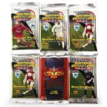 5x Sealed Football Champions Premier League 2001-2002 Booster Packs and approximately 50-60 loose