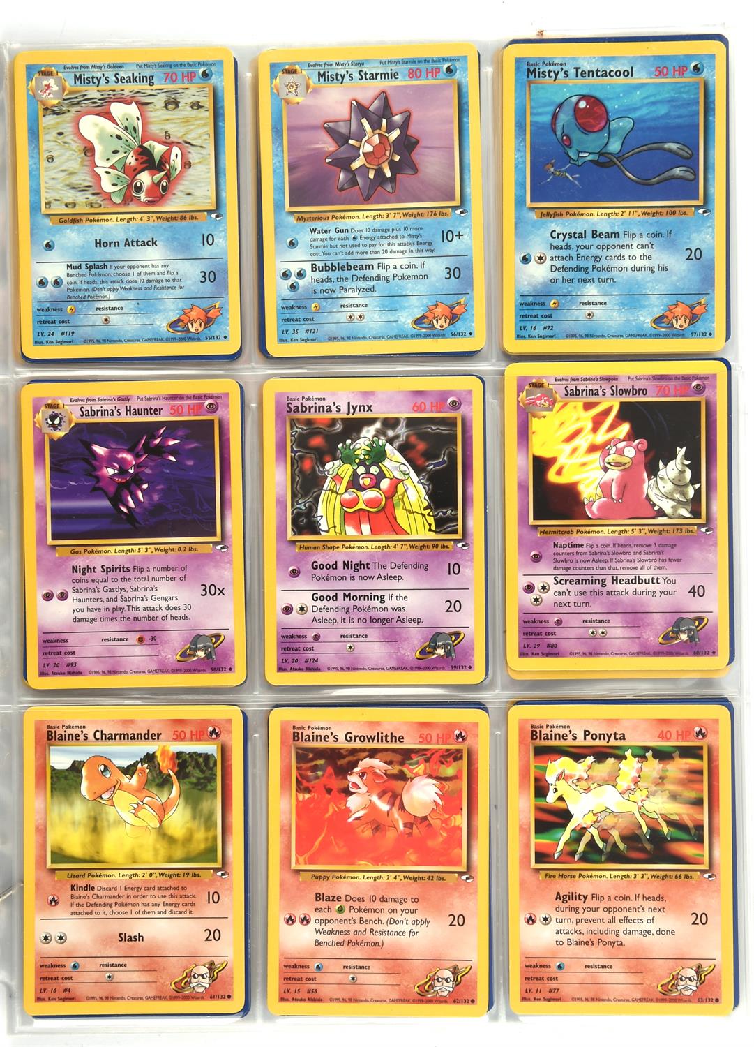 Pokemon TCG. Gym Heroes Unlimited complete set 132/132 cards. - Image 4 of 15