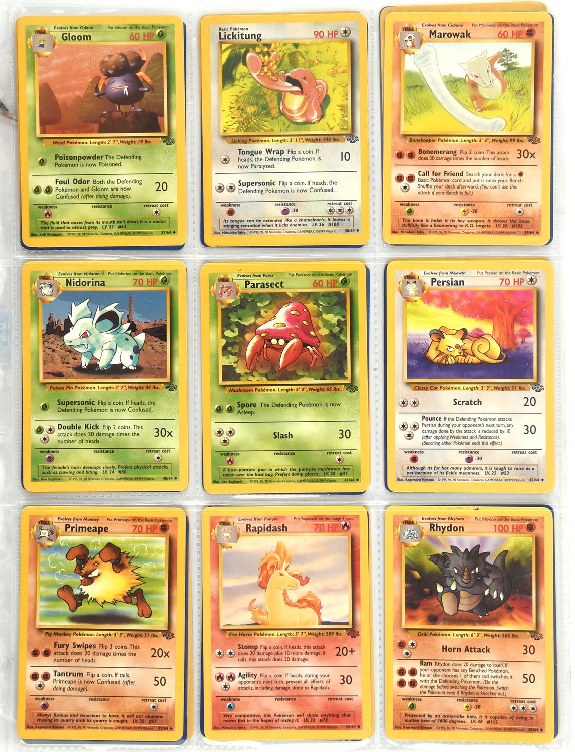 Pokemon TCG. Pokemon Jungle Unlimited Near Complete set, 63/64 just missing the non holo Scyther - Image 3 of 7