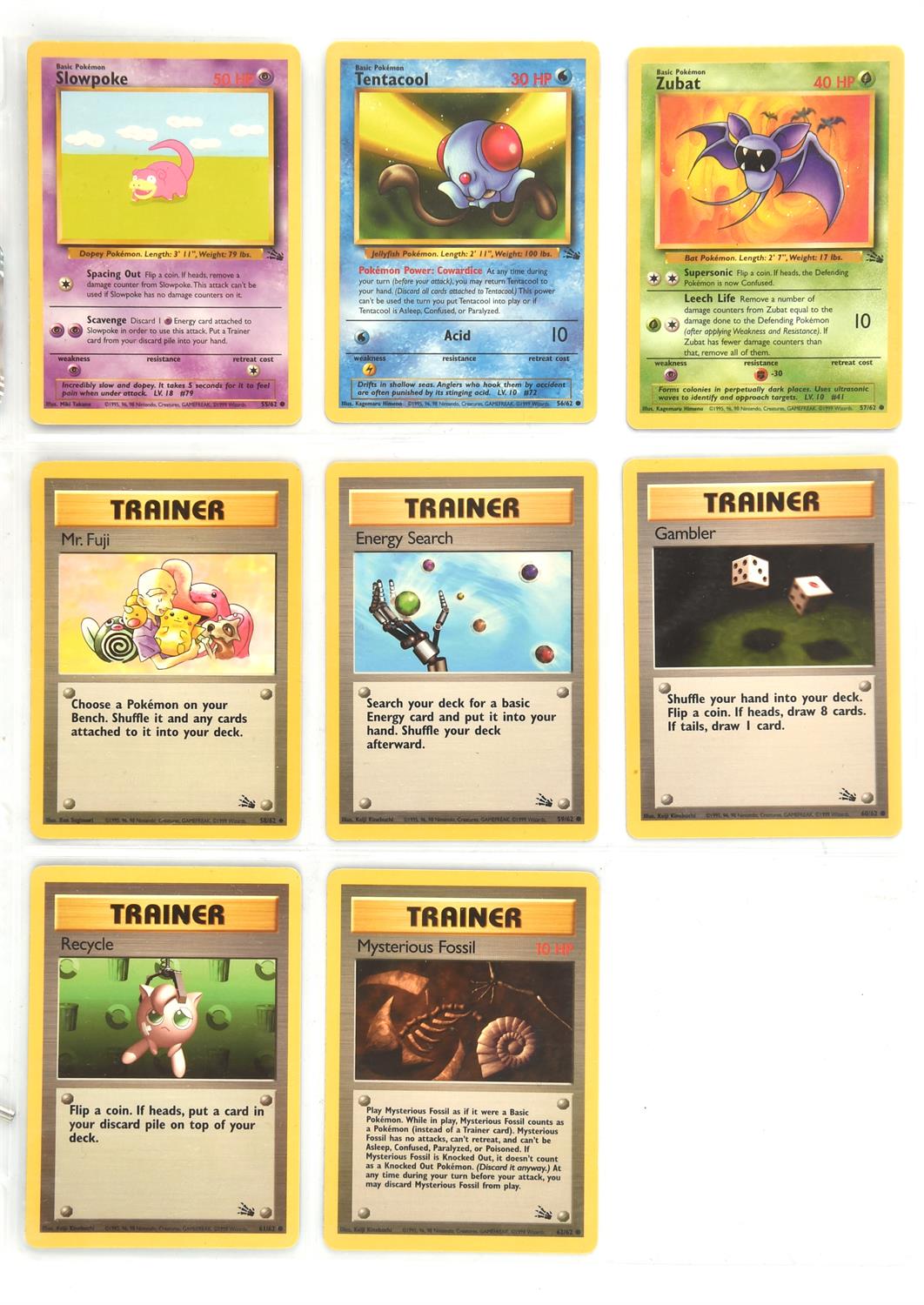 Pokemon TCG. Pokemon Fossil Unlimited Complete Set 62/62, includes popular cards like Dragonite, - Image 4 of 7