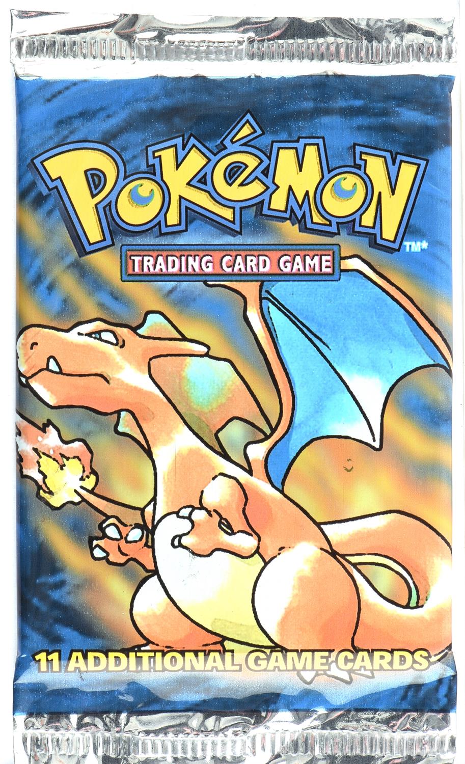 Pokemon TCG. Pokemon Base Set Sealed Booster Pack - Charizard Artwork, 21.2g. This item is from the