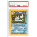 Pokemon TCG. Vaporeon Jungle Holo 12/64 Graded PSA Mint 9.