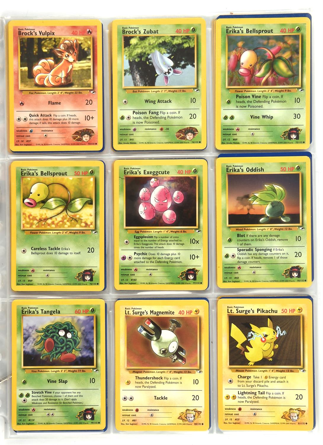 Pokemon TCG. Gym Heroes Unlimited complete set 132/132 cards. - Image 5 of 15
