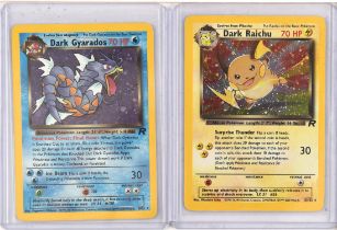 Pokemon TCG. Dark Raichu Secret Rare 83/82 and Dark Gyarados 8/82 Holo from Team Rocket.