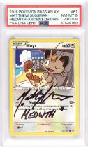 Pokemon TCG. Meowth Russian Ancient Origins 61 Signed by Matthew Sussman who voiced Meowth in the