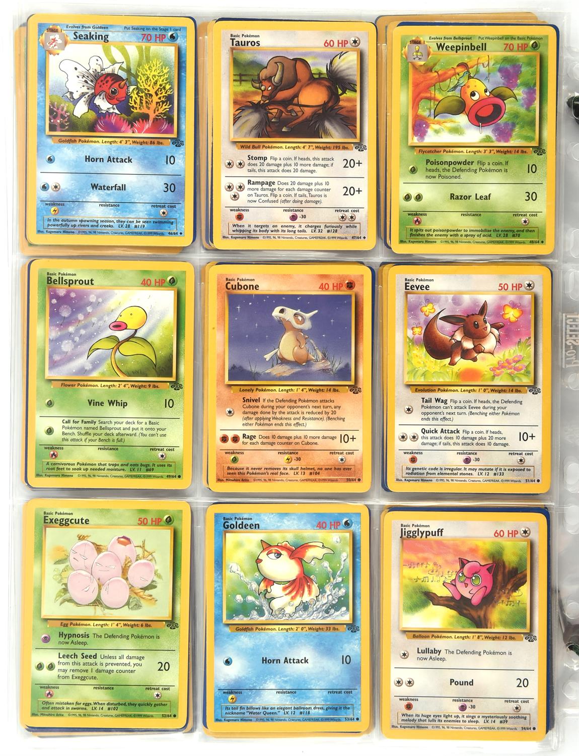 Pokemon TCG. Pokemon Jungle Unlimited Near Complete set, 63/64 just missing the non holo Scyther - Image 5 of 7